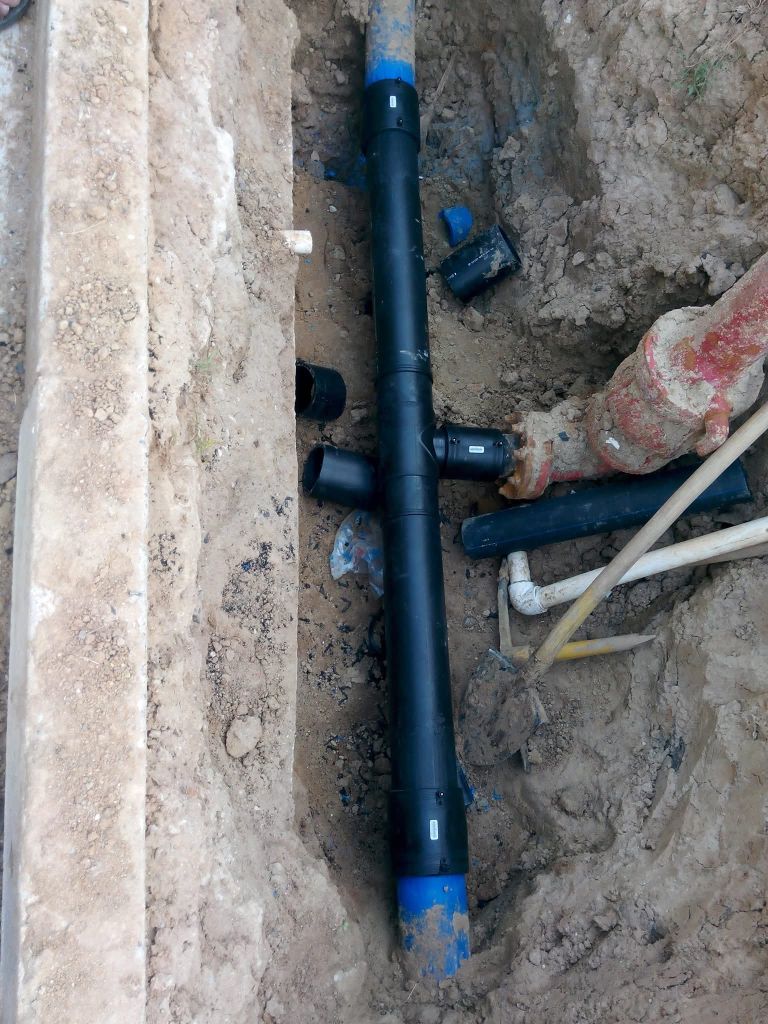 Corrugated PE boru hattı döşeme